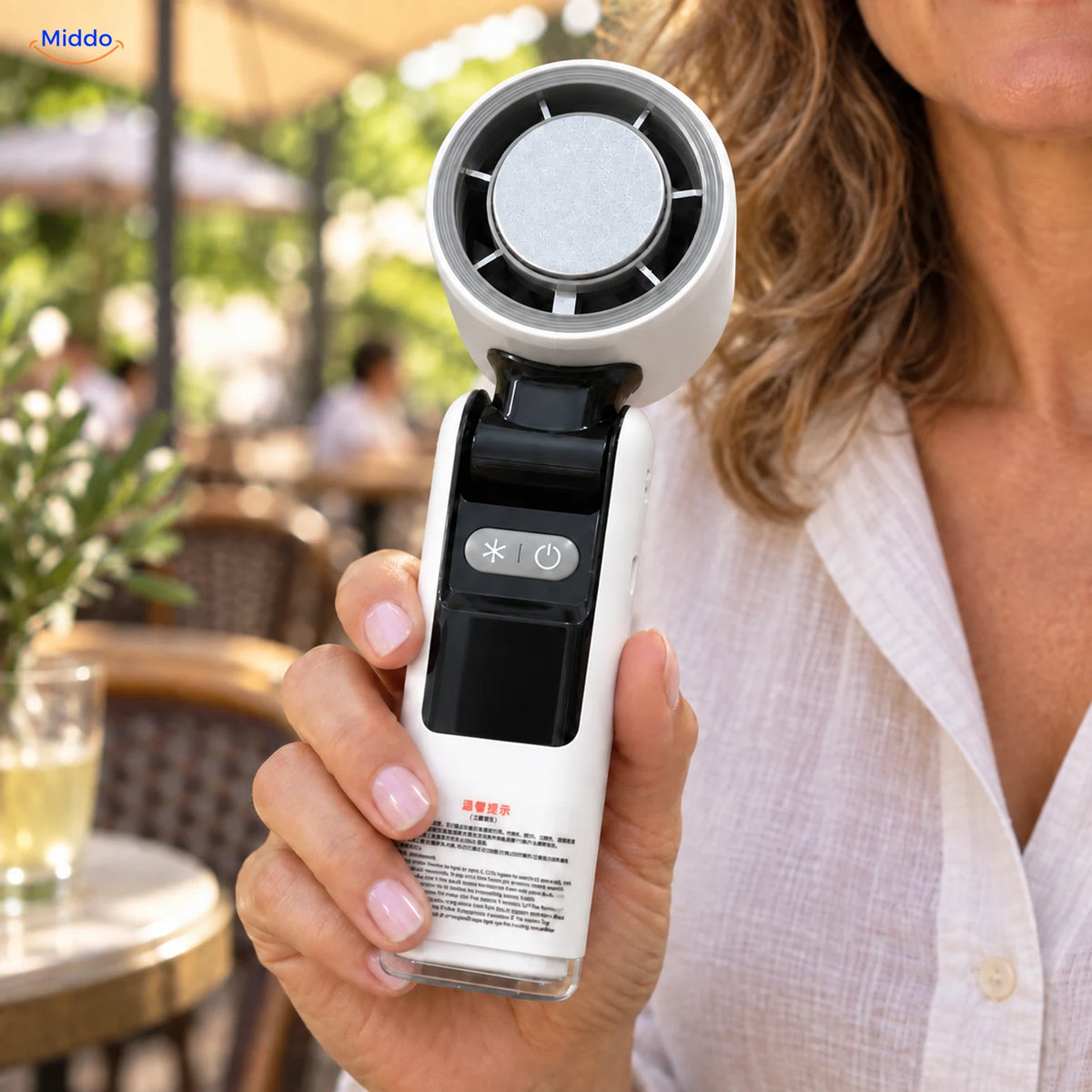 Palmora™ Folding Handheld Fan | Personal Airflow On the Go - White