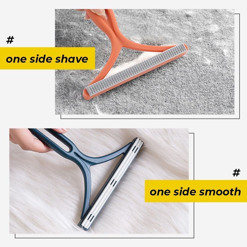 Hairaway remover showing smooth side and textured rough side for versatile cleaning.
