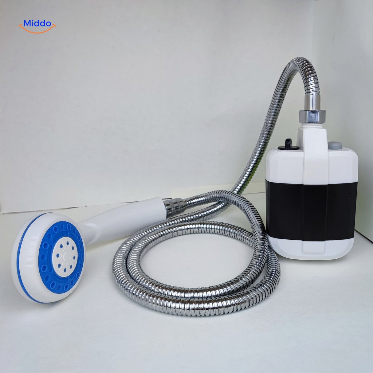 AquaCharge shower with simple quick installation for immediate use in any location.