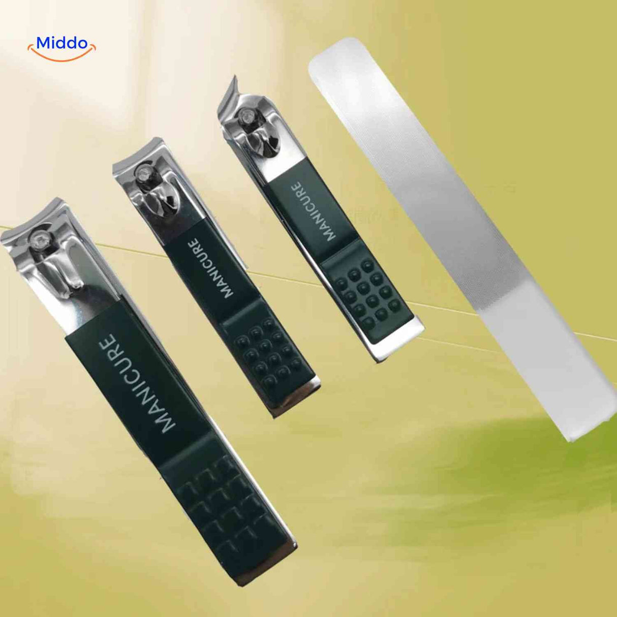 Professional Clipora manicure set including nail file and all accessories.