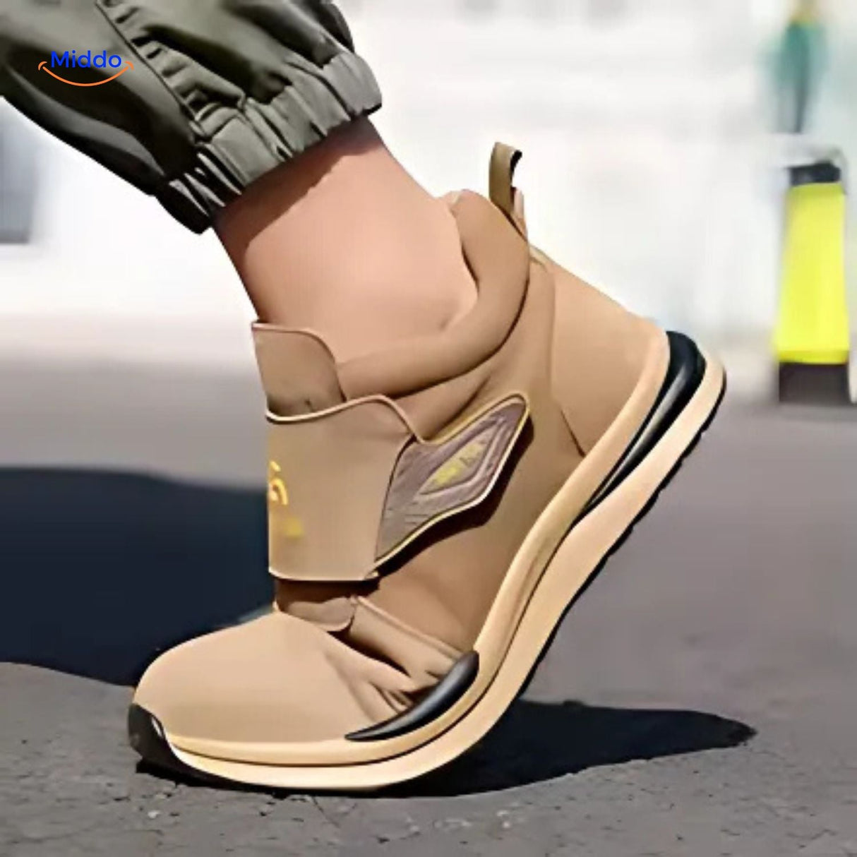 ProGuard steel toe work shoes offering anti-slip protection and lightweight support.