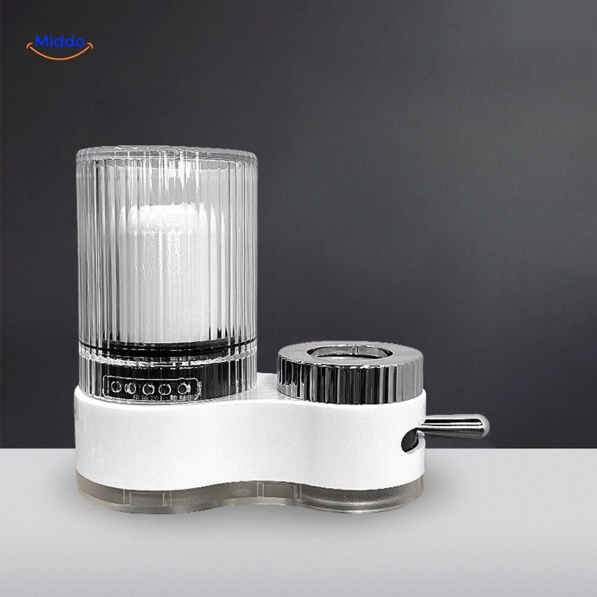 PureFlow faucet with dual-section design and polished chrome finish.