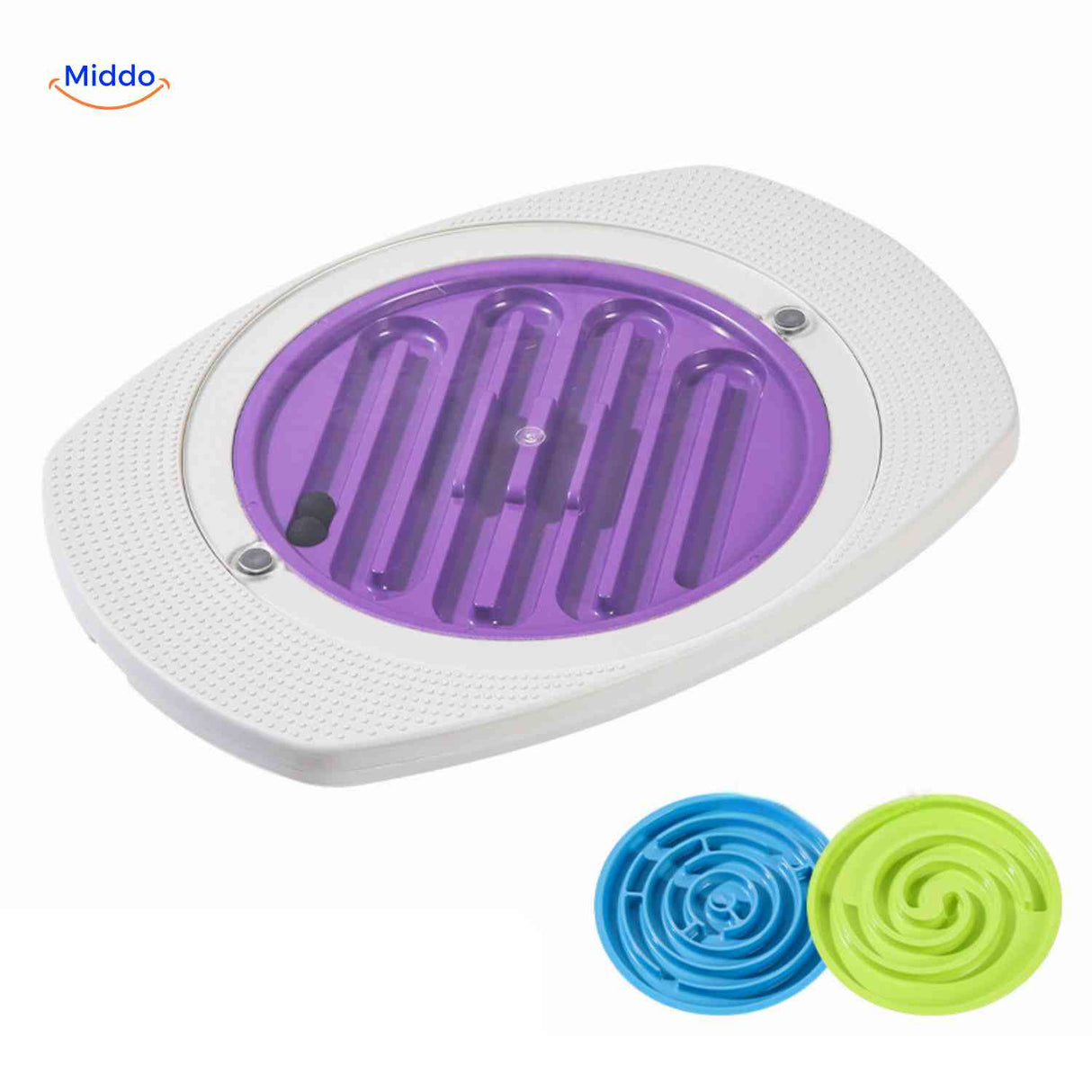 Purple maze disc inserts designed with child safety in mind