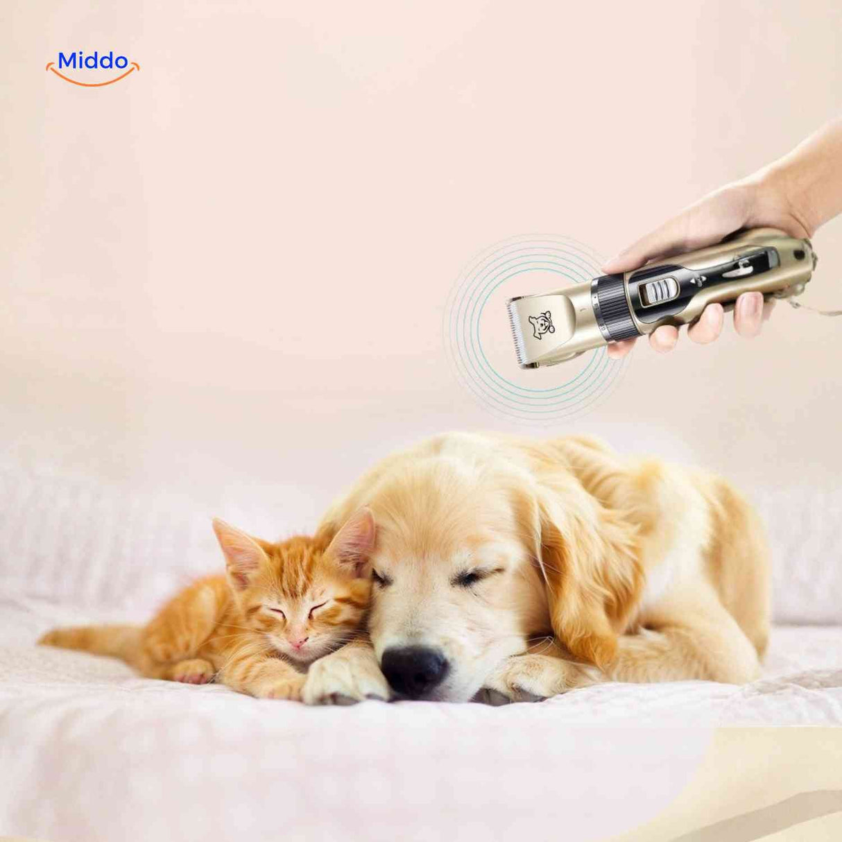 Silent FurEase trimmer for stress-free dog and cat grooming care.