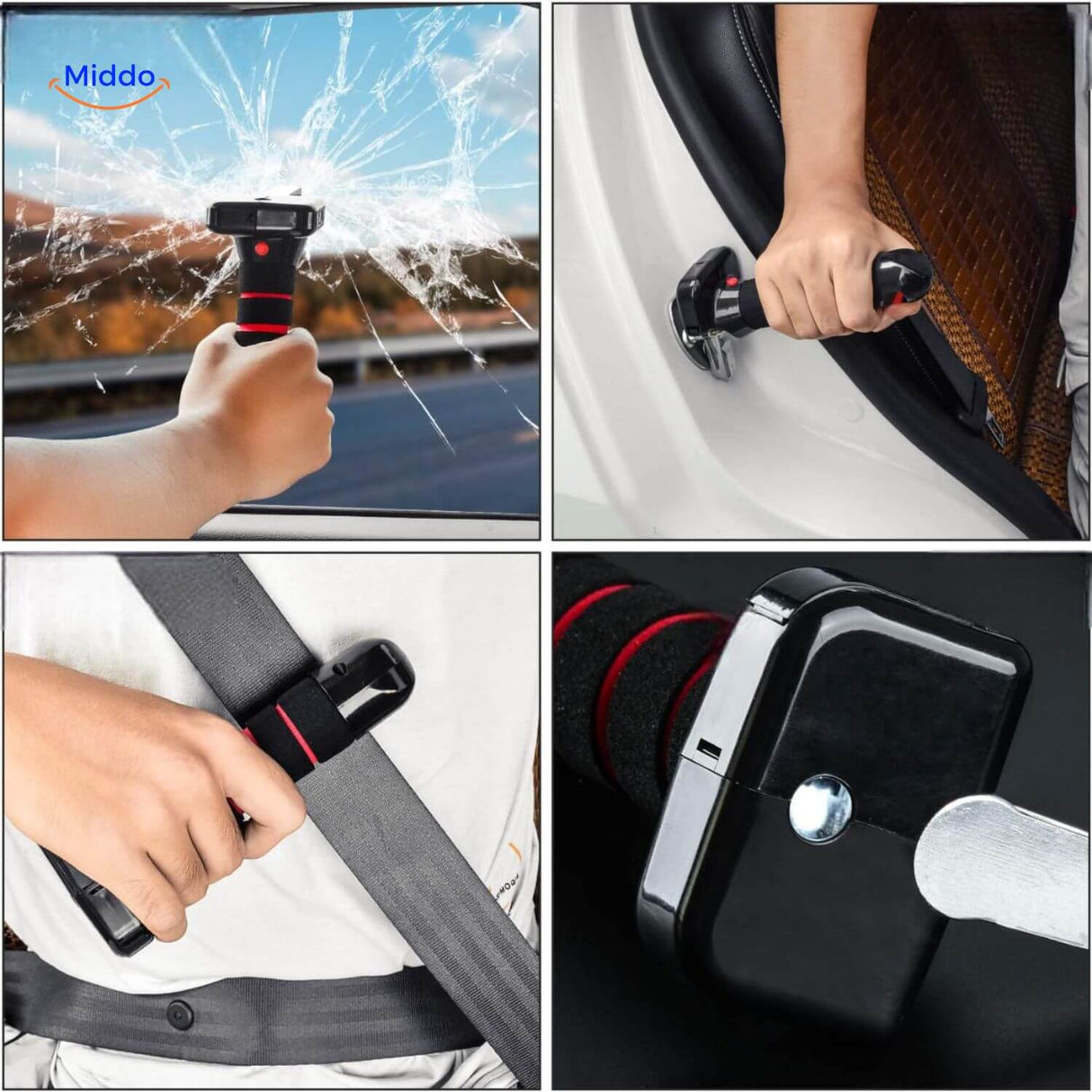Safearm safety hammer designed for car travel and emergency situations.