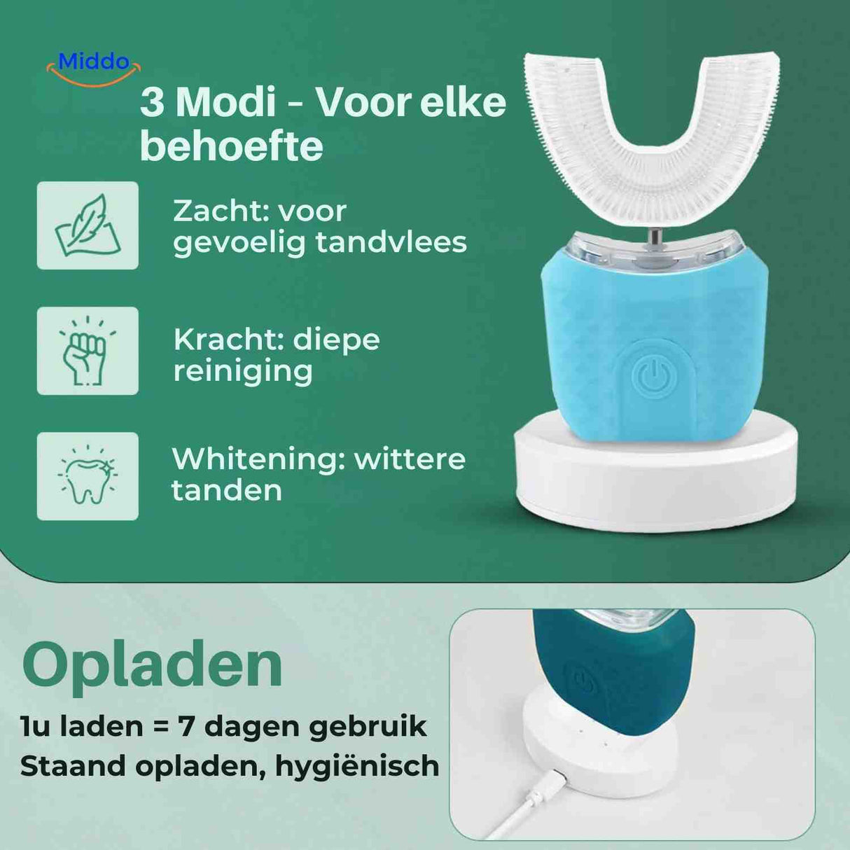Sonic electric toothbrush with three cleaning modes for deep cleaning and whitening.