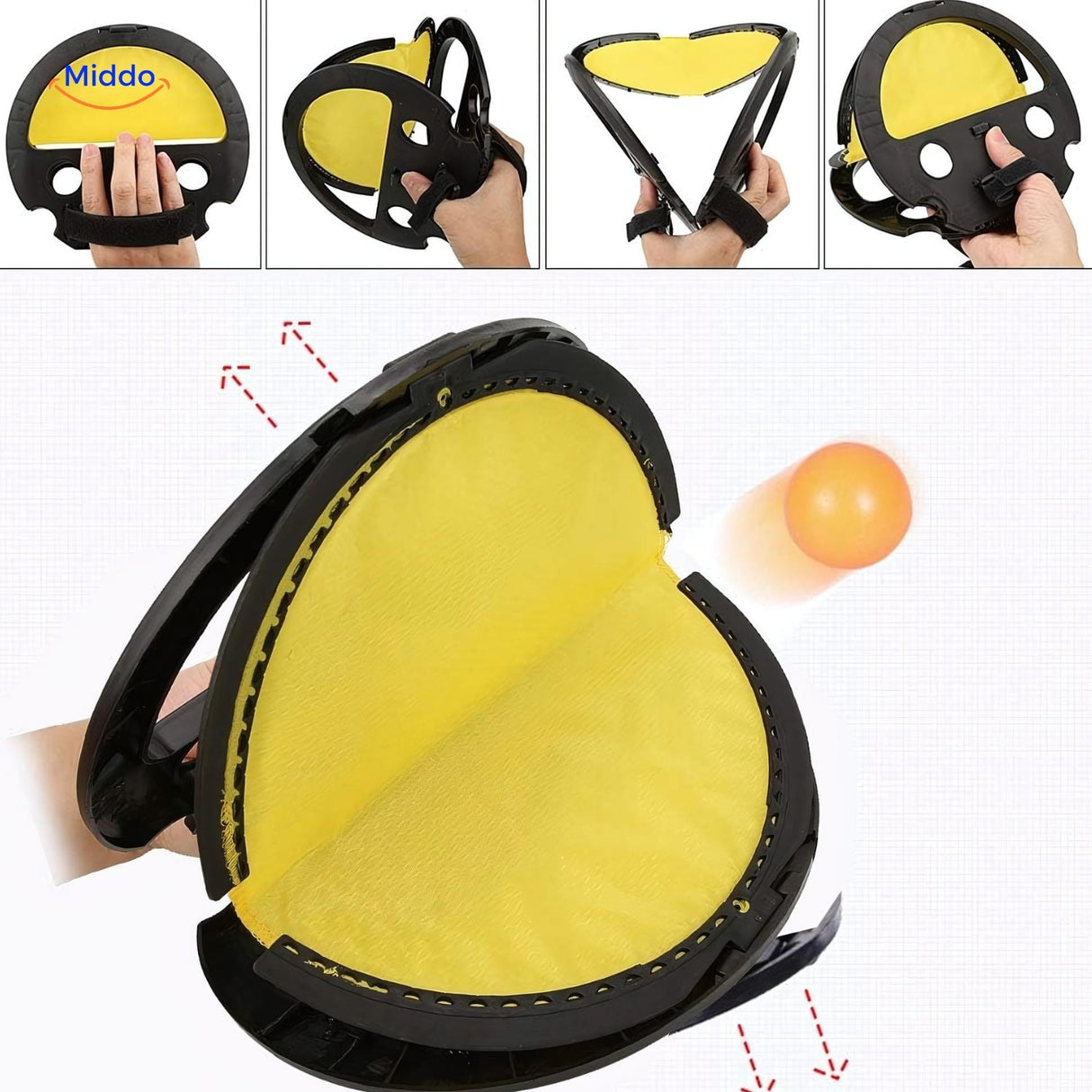 Squap ball game set with all pieces needed for outdoor catch play and activities.