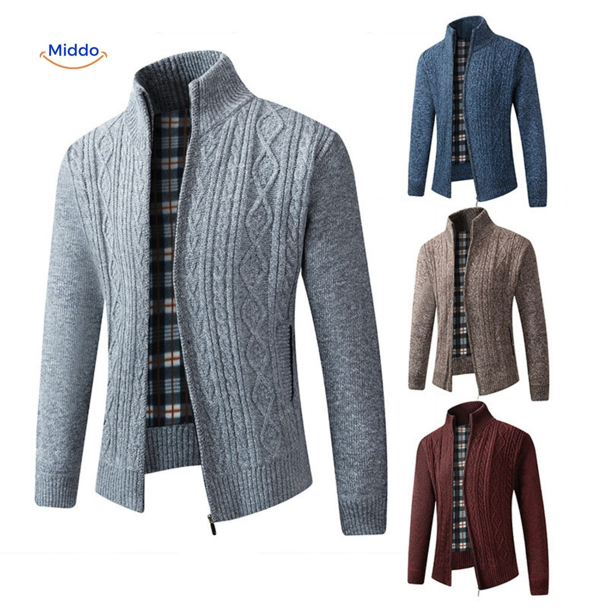 Multiple color options of men's thermoknit vests displayed together for color selection.