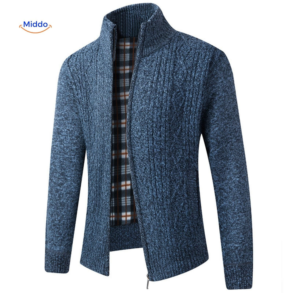 Lined thermoknit vest worn open in side view, showing internal padding and craftsmanship.