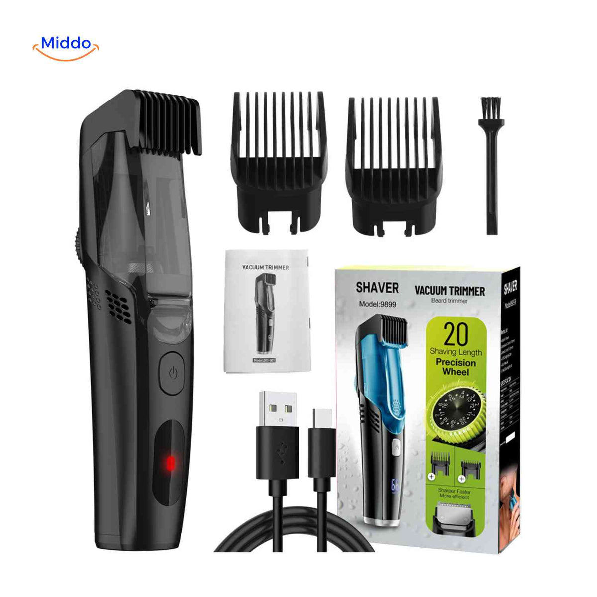 Trimora black hair clipper without display with accessories