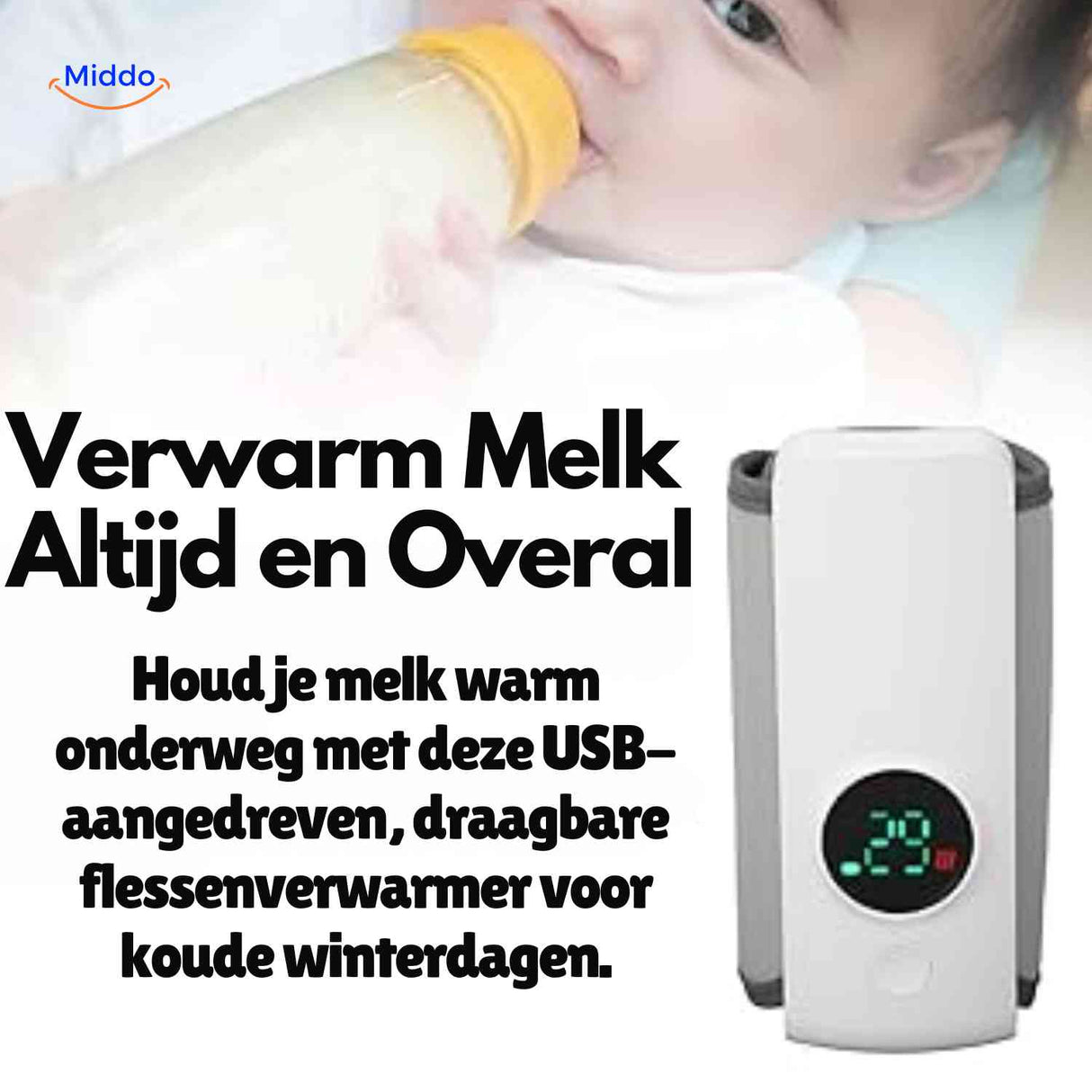 USB-powered portable bottle warmer designed for travel and on-the-go feeding