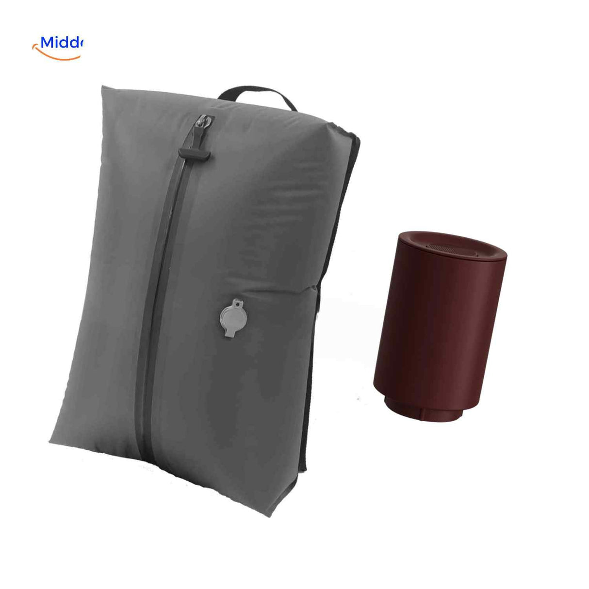 Vacubag waterproof vacuum compression bag with secure zipper and carrying handle.