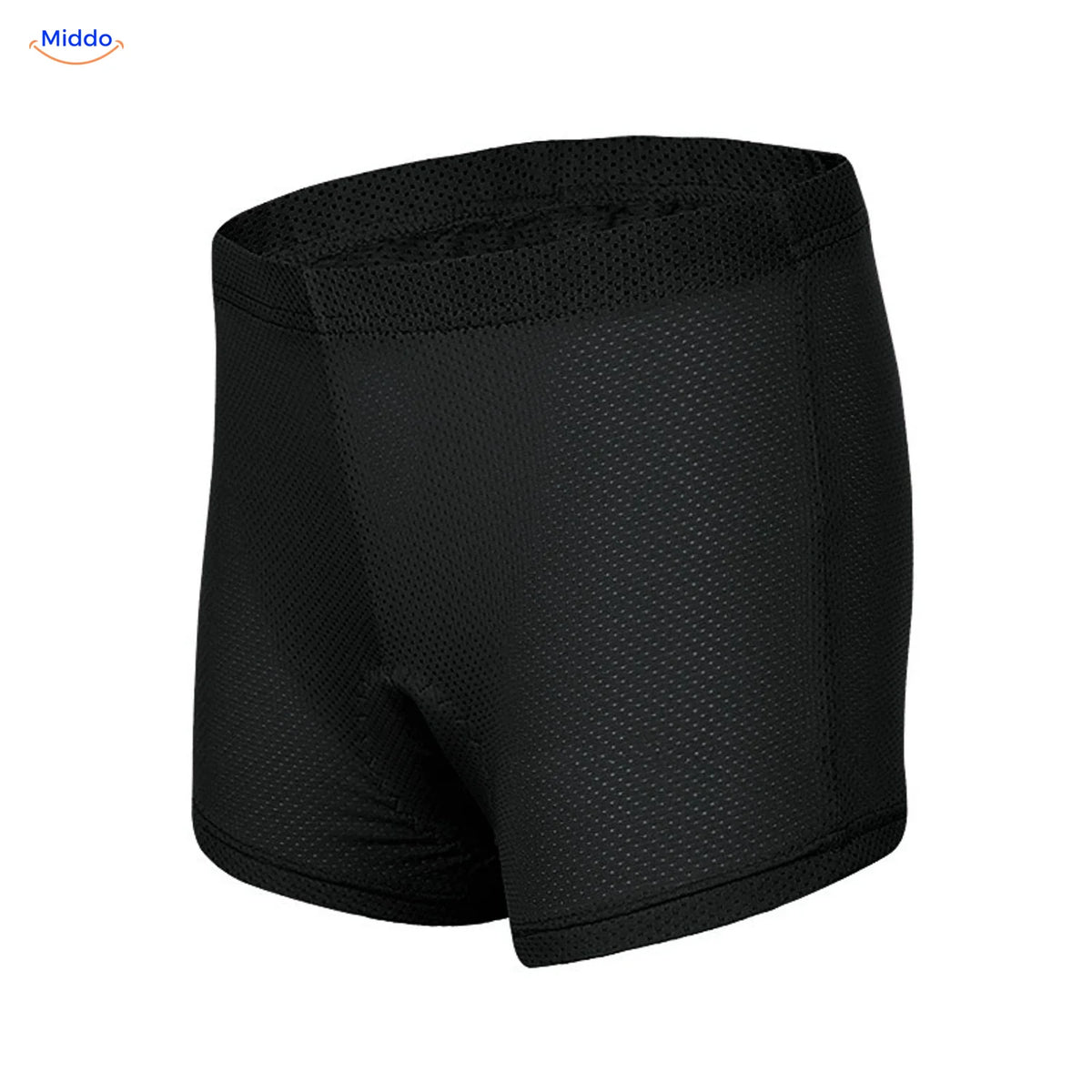 Outside view of black cycling underwear for women
