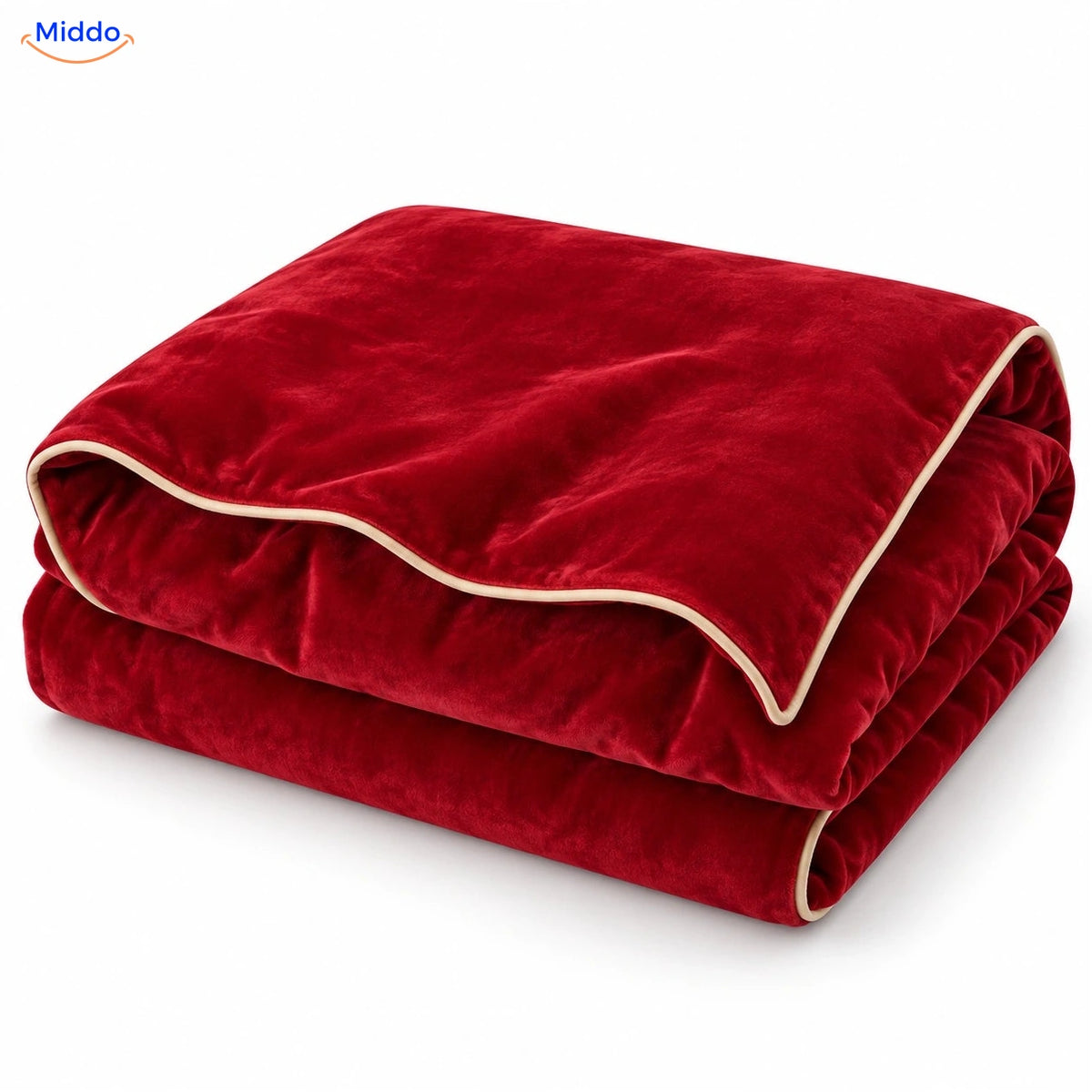 Velvety plush duvet cover in Burgundy Red