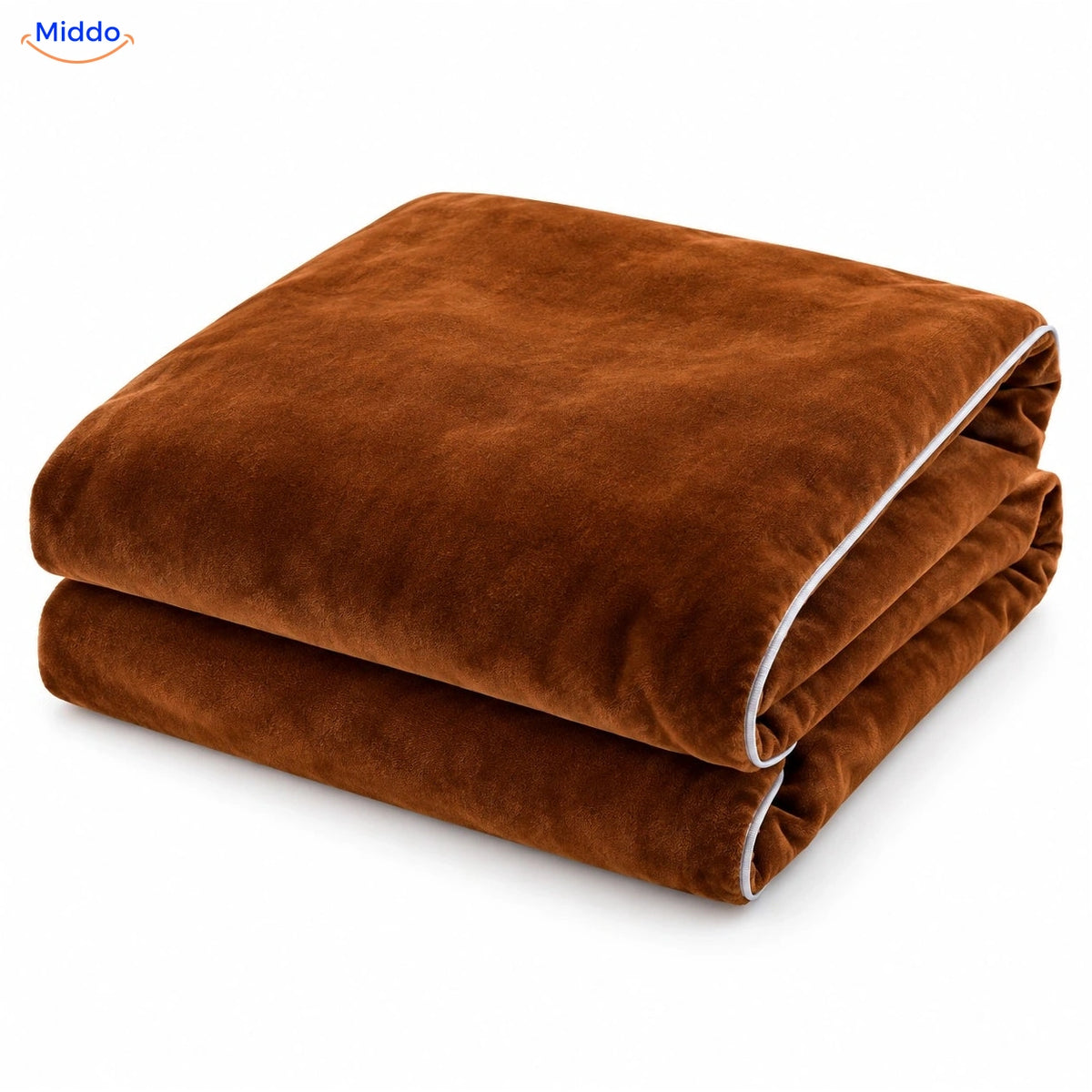 Velvety plush duvet cover in Coffee Brown
