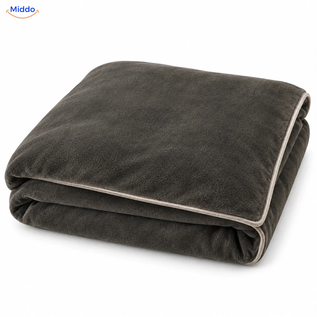 Velvety plush duvet cover in Dark Gray