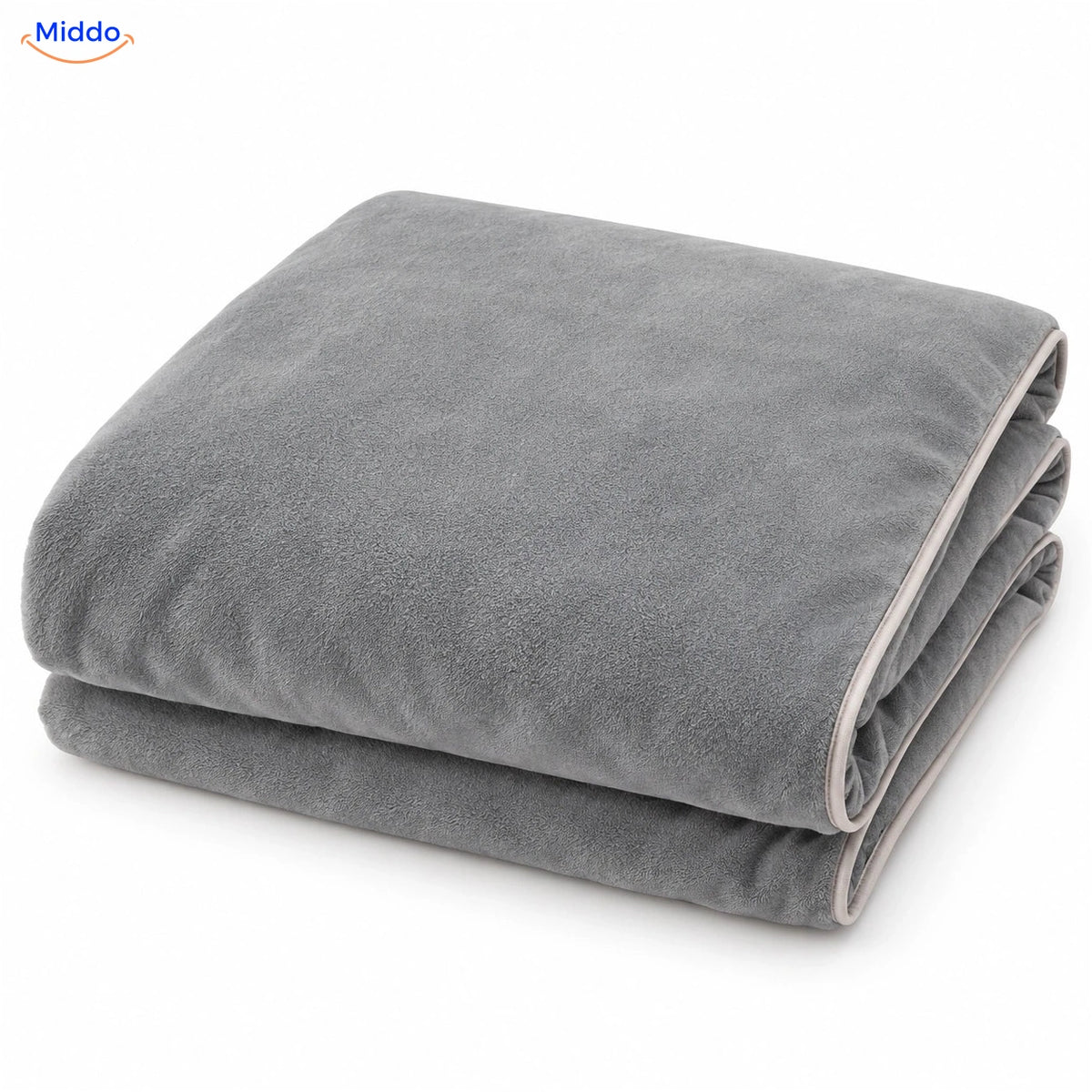 Velvety plush duvet cover in Light Gray