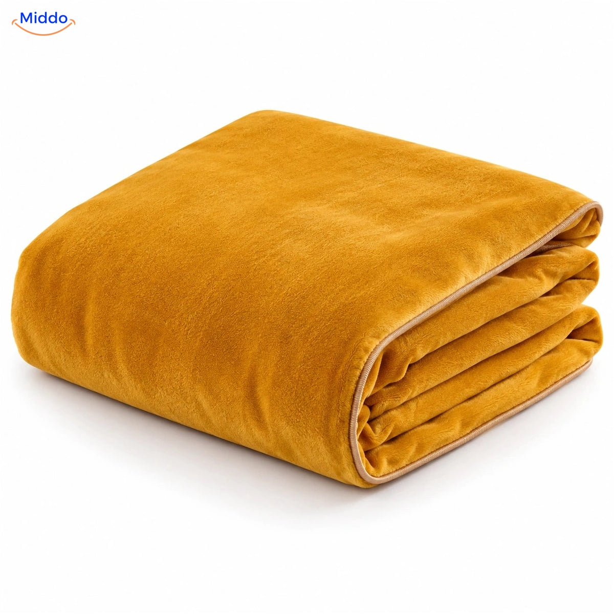 Velvety plush duvet cover in Ochre Yellow