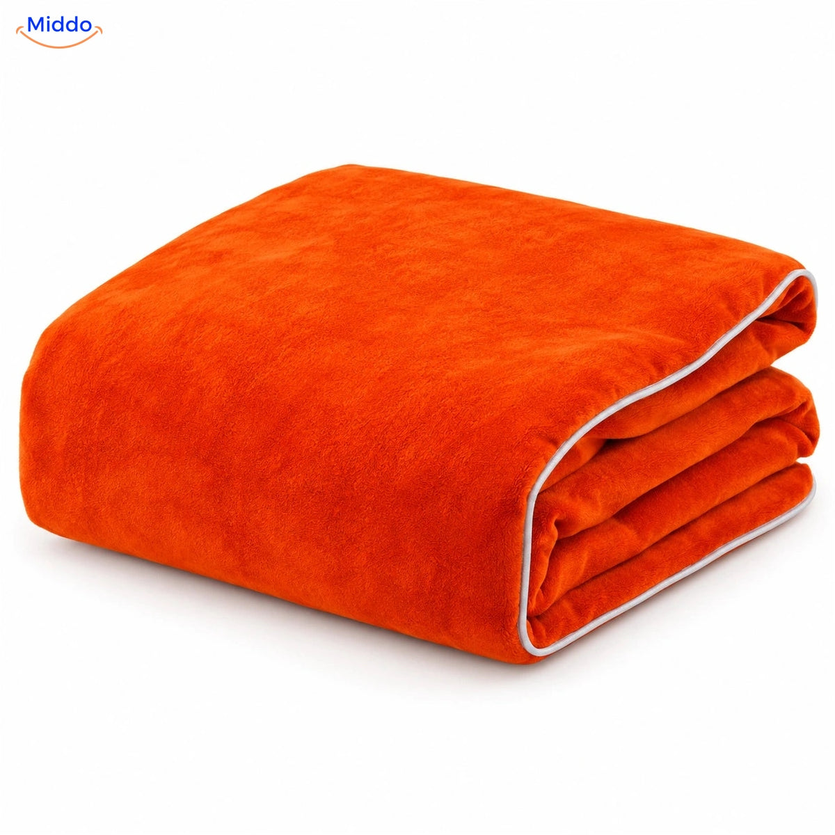Velvety plush duvet cover in Orange