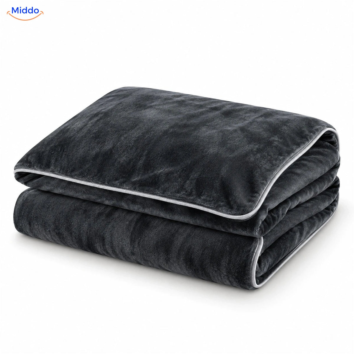 Velvety plush duvet cover in Slate Gray