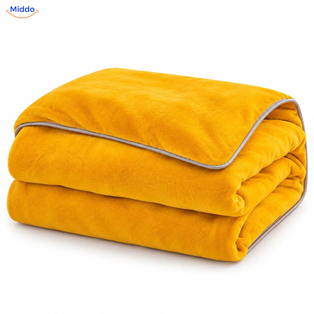 Velvety plush duvet cover in Yellow