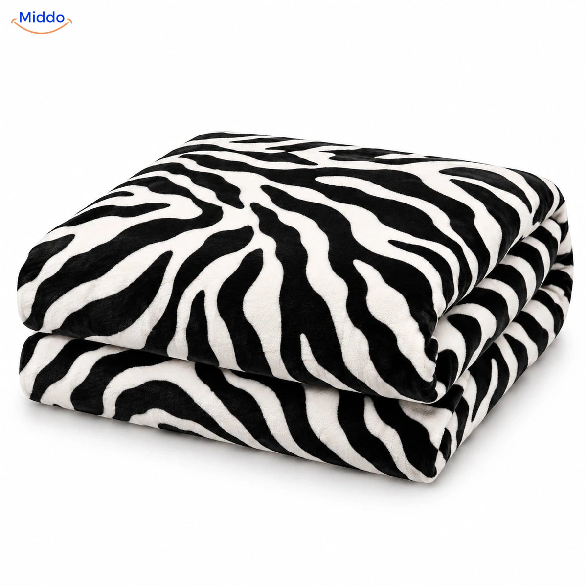 Velvety plush duvet cover in Zebra Print