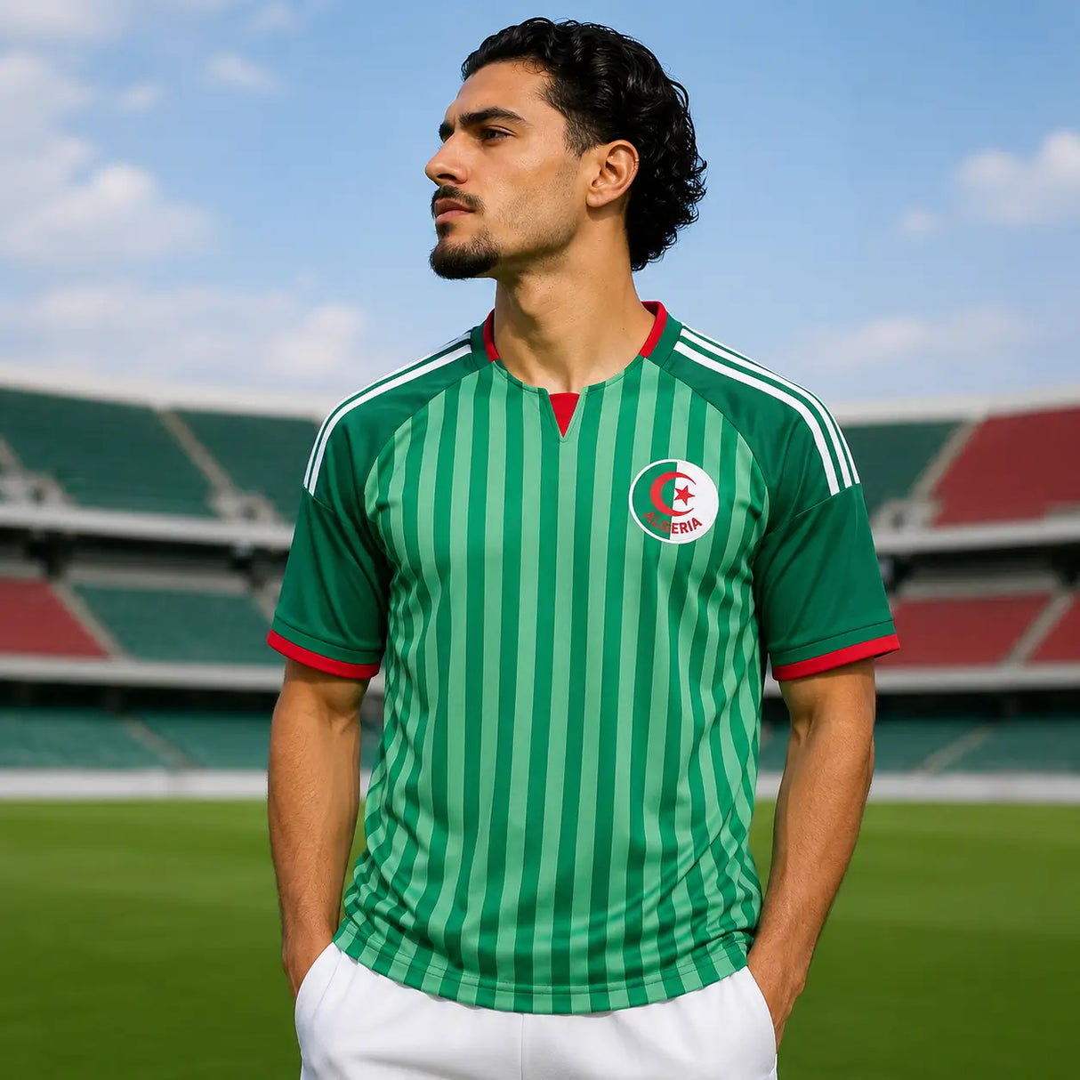 Algeria green national team World Cup 2026 supporter jersey.