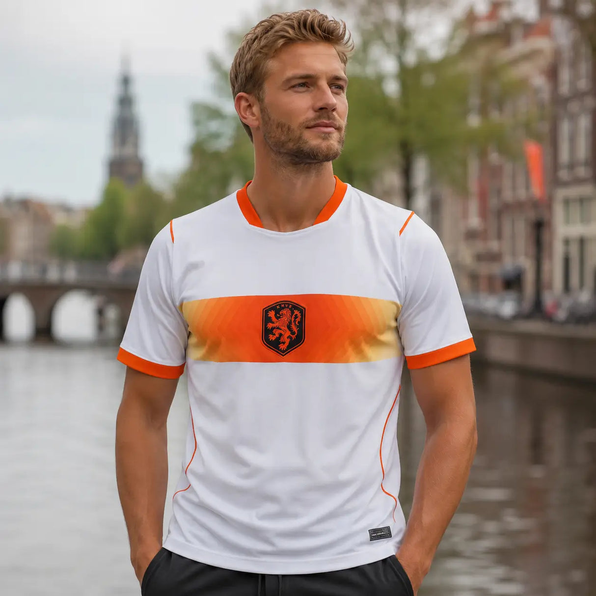 Netherlands white national team jersey for 2026 FIFA World Cup supporters.