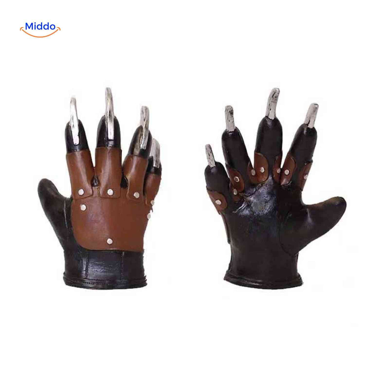 Zombiora mask paired with realistic claw gloves in various poses and angles.