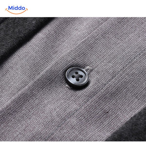 Modern styling combination with 2-in-1 men's knit shirt.