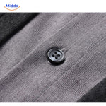 Modern styling combination with 2-in-1 men's knit shirt.