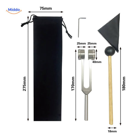 256Hz tuning fork with complete extraction and therapy tools.