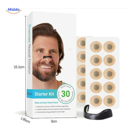 30-day supply of breathing strips for consistent sleep quality improvement.
