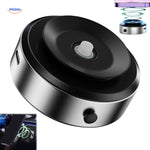 Silver magnetic car phone mount with 360-degree rotation