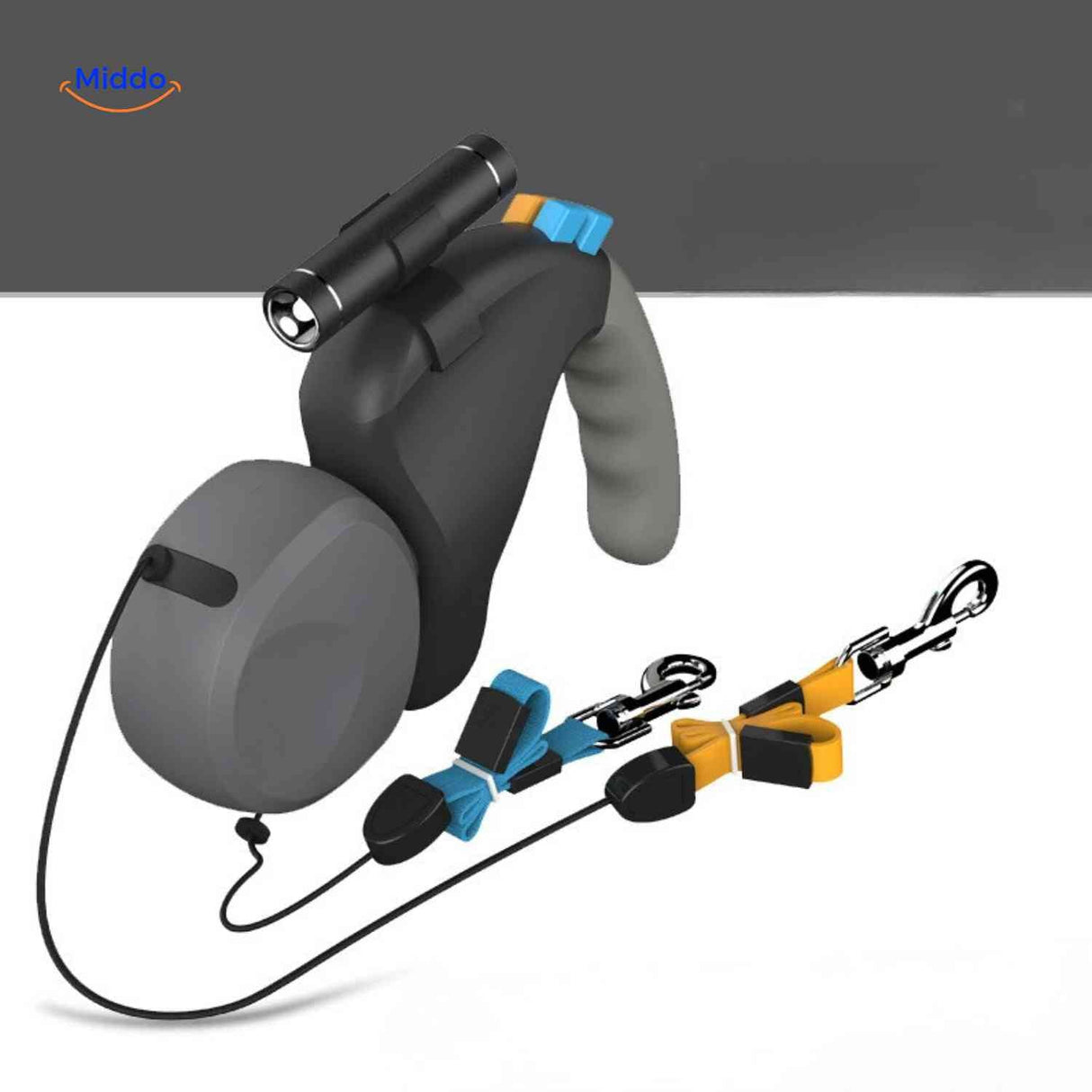 360 degree rotating mechanism prevents tangling on dual dog leash.