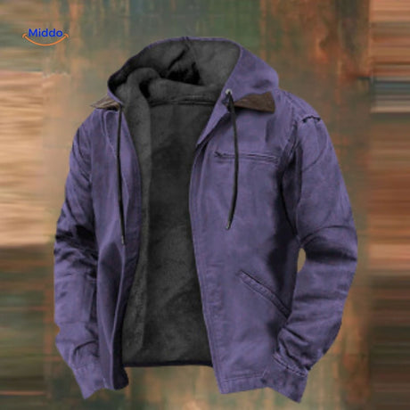 Dark blue 3D print cotton hoodie with classic comfort fit and cushioned hood lining.