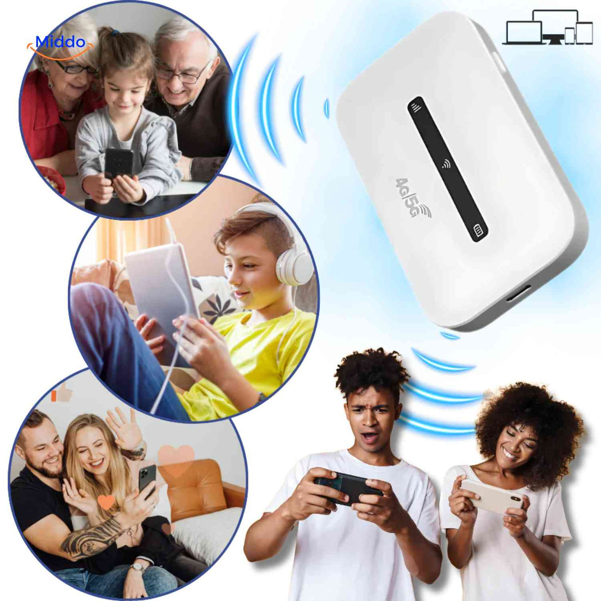 4G WiFi router perfect for gaming, streaming, and video calls.