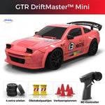 4WD drift RC car GTR in pink color variant against a clean background
