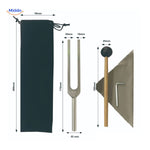 512Hz tuning fork healing set with extraction tool and accessories.