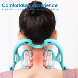 6-Wheel Pressure Point Neck Massager | Instant Pain Relief & Tension Release