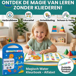 AquaDraw educational alphabet water coloring book for kids