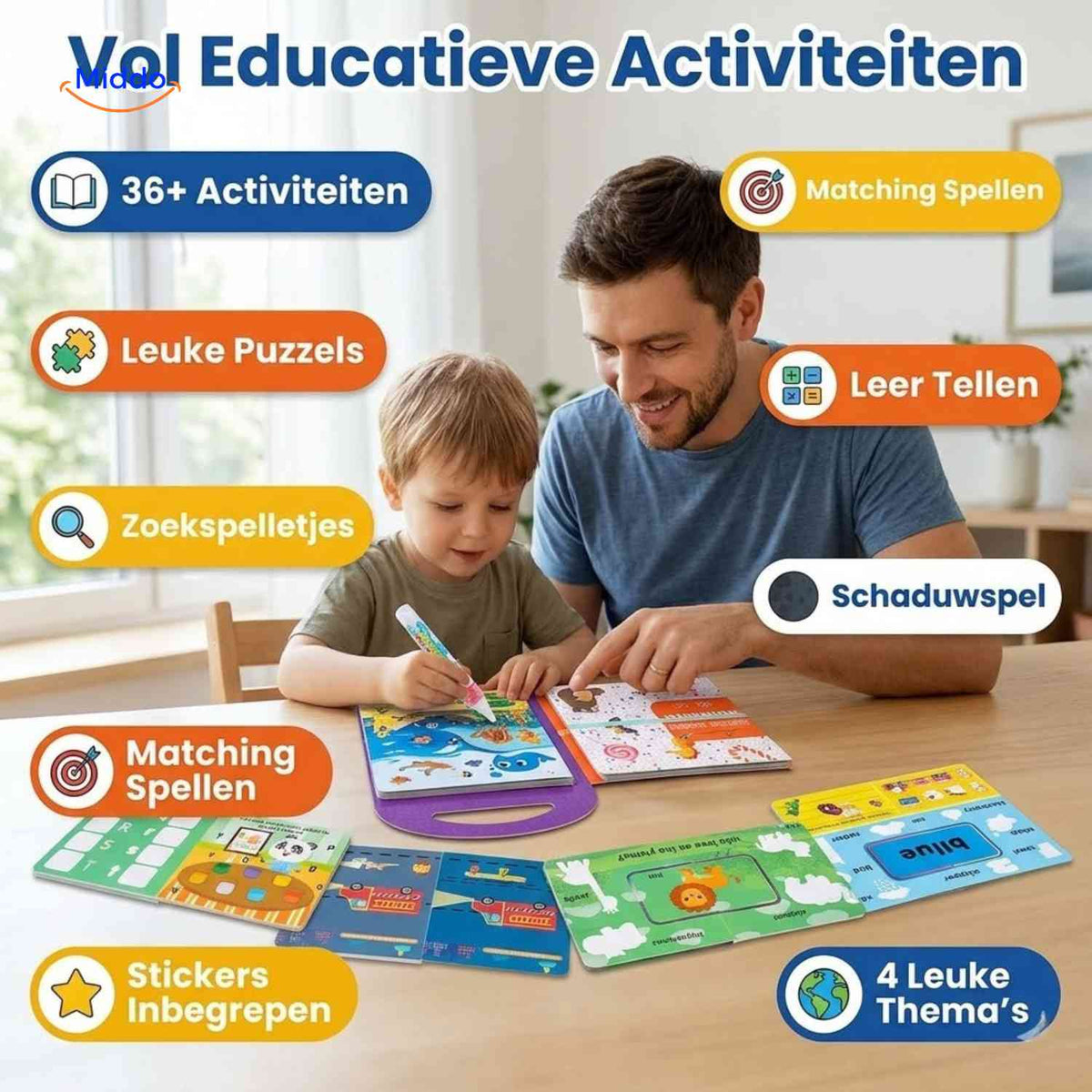 AquaDraw educational water coloring book with 36 kids activities