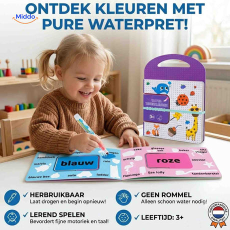 AquaDraw colors water coloring book for learning with water