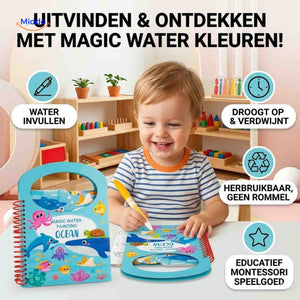 AquaDraw reusable Montessori-style ocean water coloring book