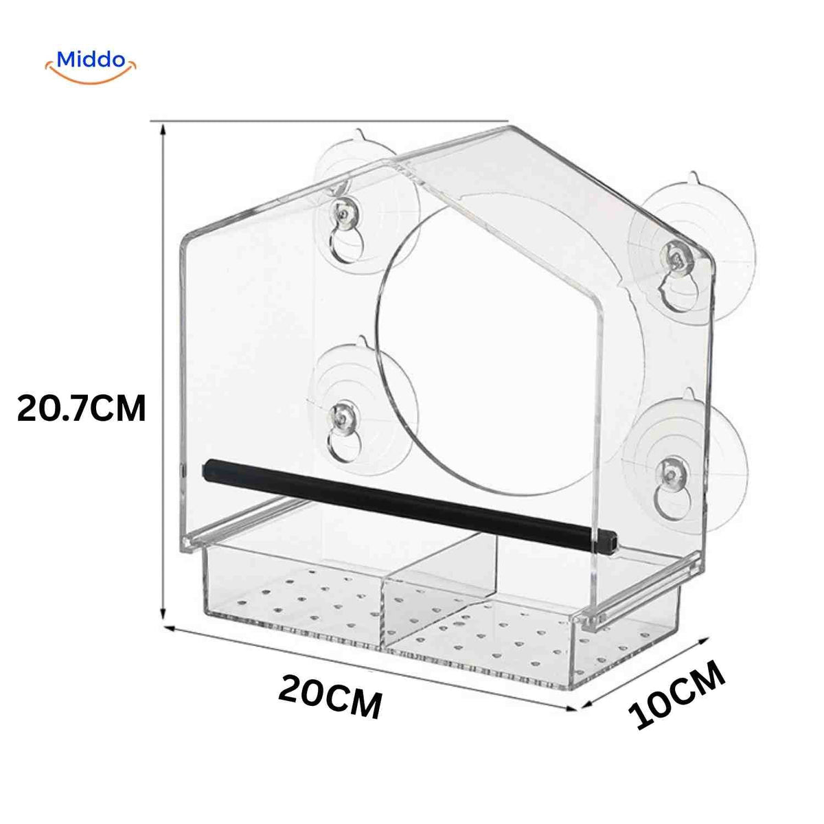 AviHaven large clear window bird feeder