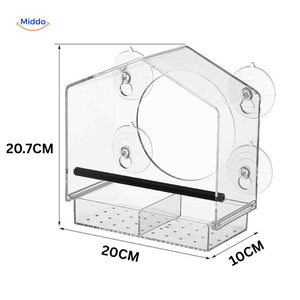 AviHaven large clear window bird feeder