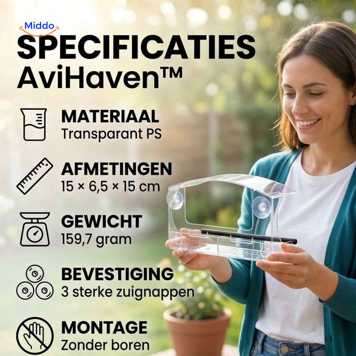 AviHaven window bird feeder specifications