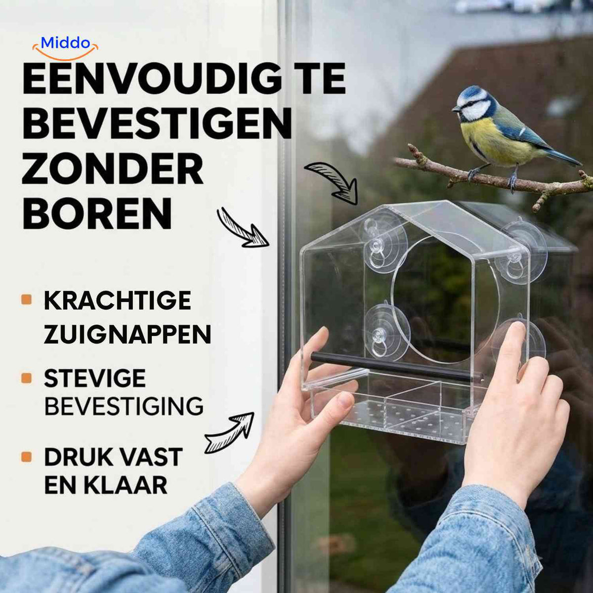 AviHaven bird feeder mounting without drilling