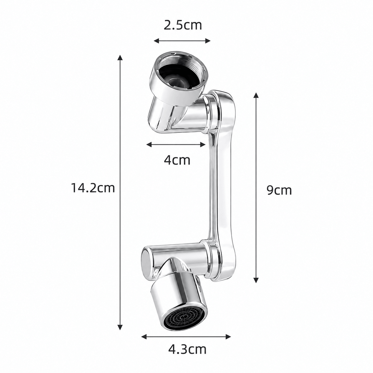 1080° Rotating Faucet Attachment | Reach Every Corner & Two Spray Modes