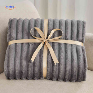 Fluffina plush bedroom blanket with soft texture